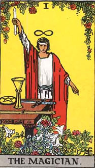 The Magician Major Arcana Tarot Card from Rider Waite Tarot Deck