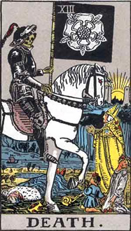 Death Major Arcana Tarot Card from Rider Waite Tarot Deck