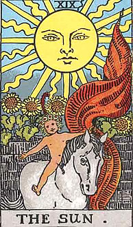 The Sun Major Arcana Tarot Card from Rider Waite Tarot Deck