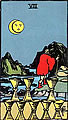 Image of the Rider Waite Eight of Cups Tarot Card