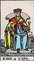 Image of the Rider Waite King of Cups Tarot Card