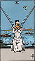 Image of the Rider Waite Two of Swords Tarot Card