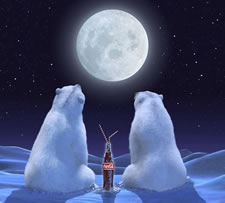 polar bears coke moon